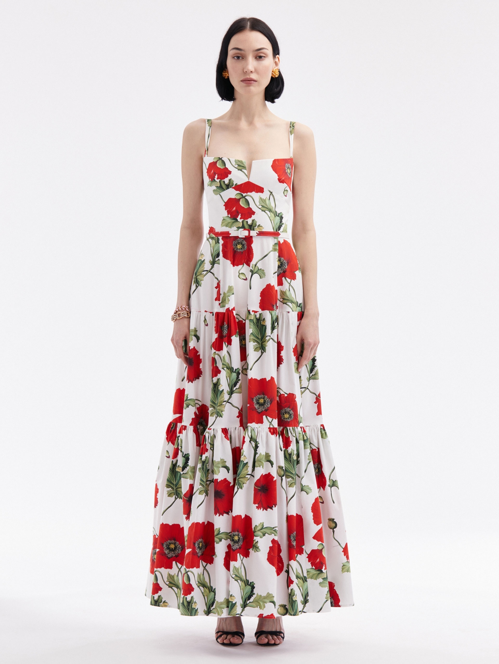 POPPY COTTON POPLIN TIERED MAXI DRESS - 1