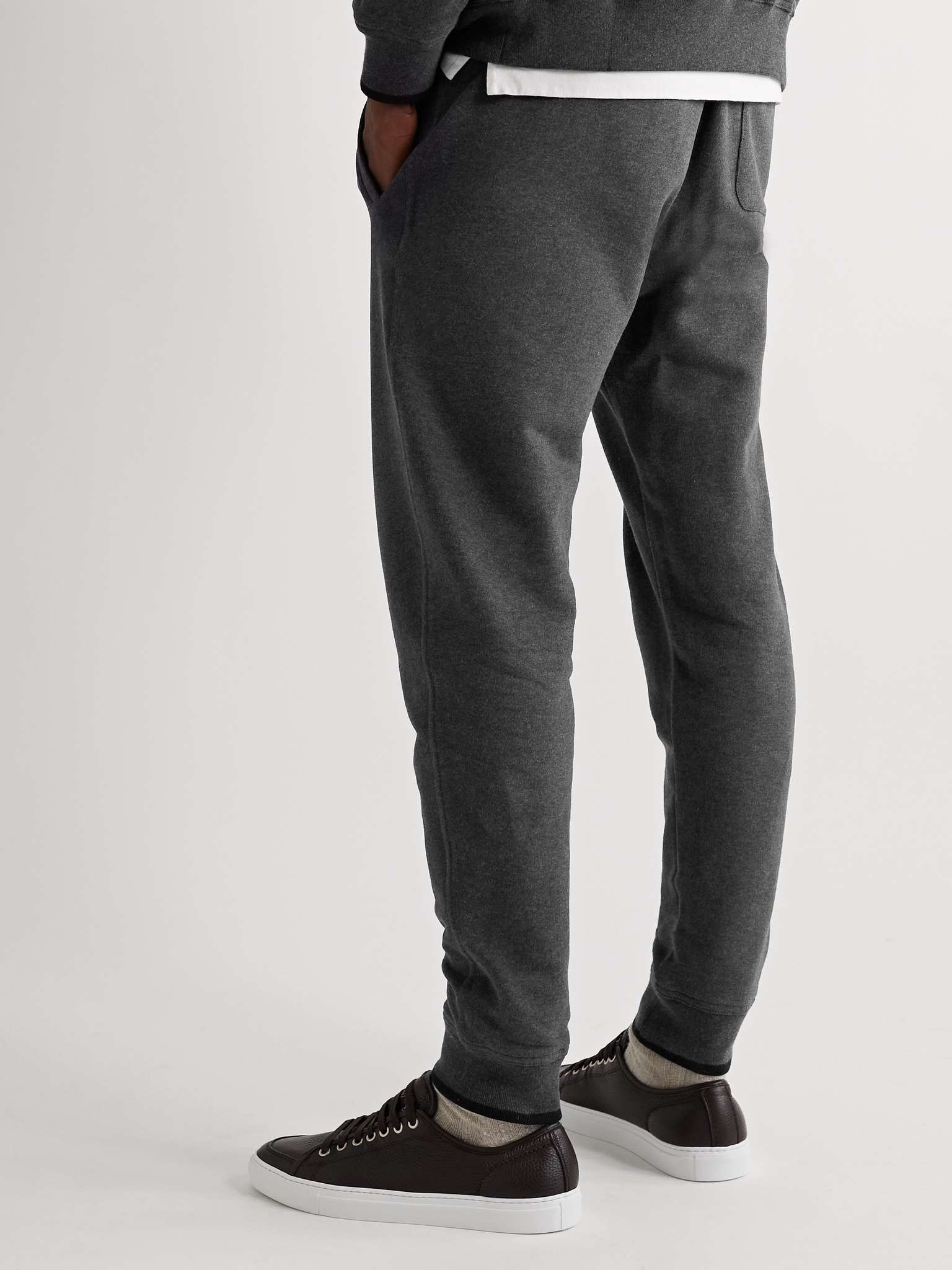 Tapered Cotton-Blend Jersey Sweatpants - 4