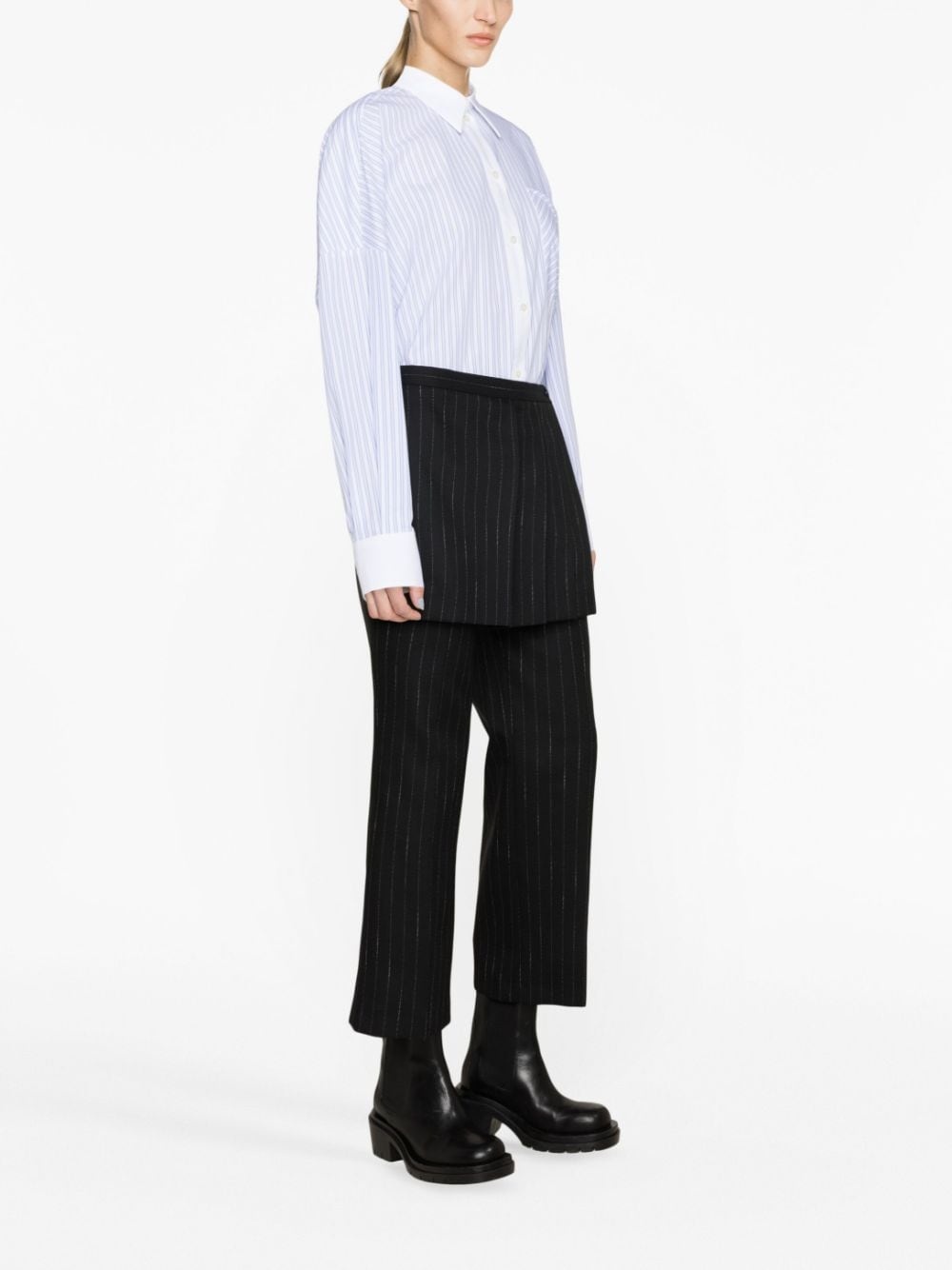 MSGM cropped wool trousers - Black