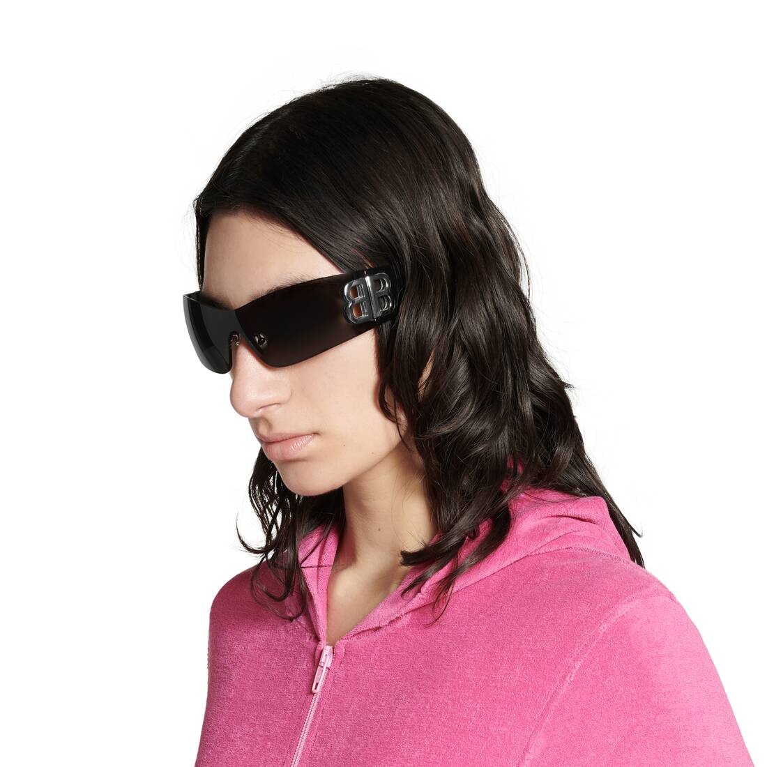 Women's Bossy Mask Sunglasses  in Black - 7