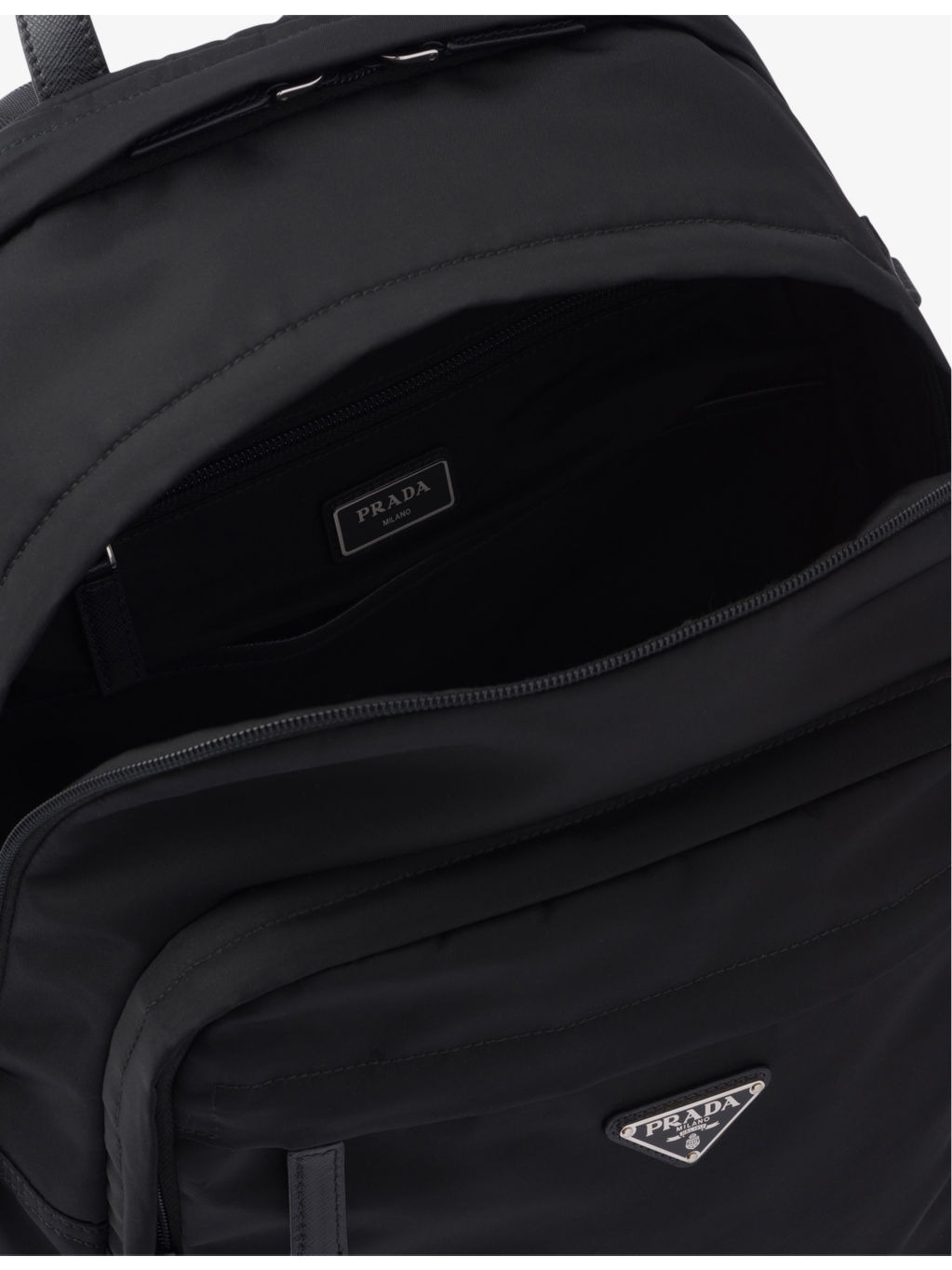 Re-Nylon recycled-nylon and leather backpack - 4