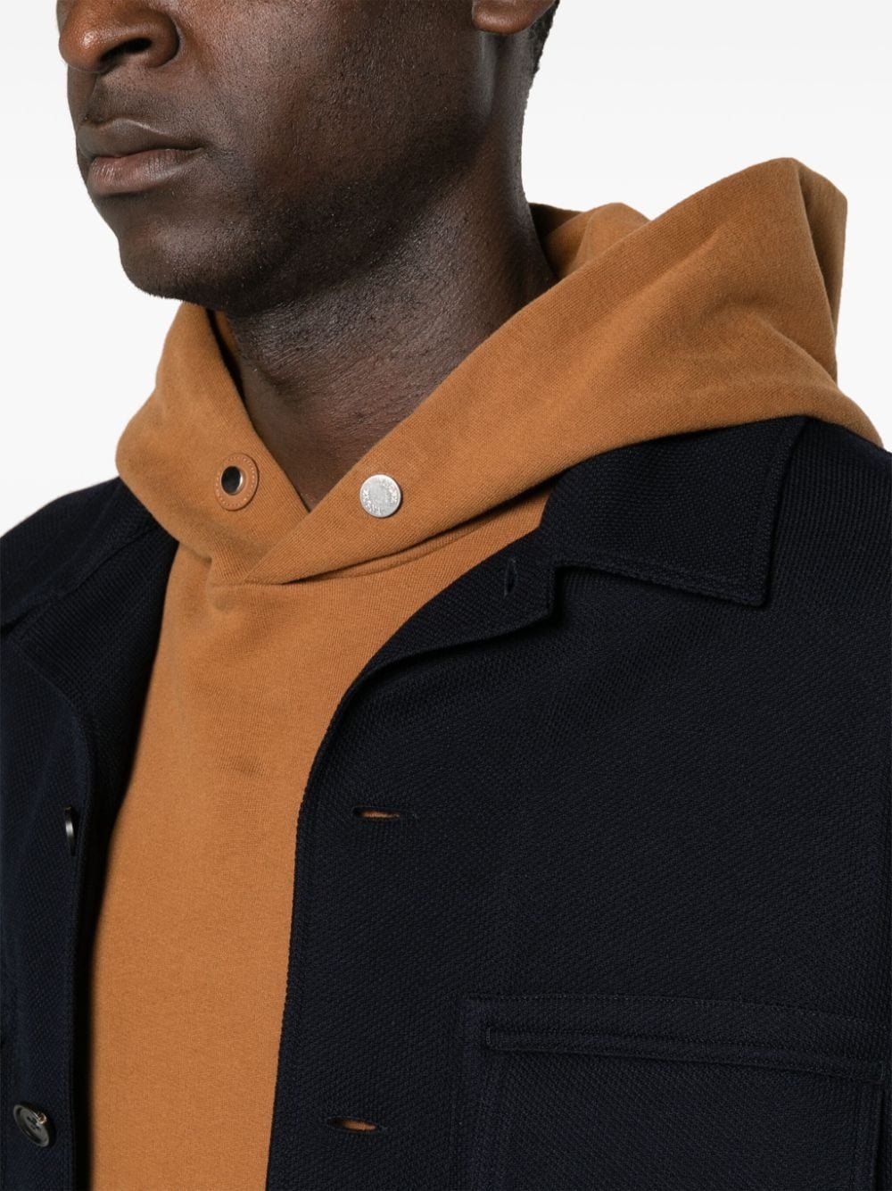 drop-shoulder jersey hoodie - 5