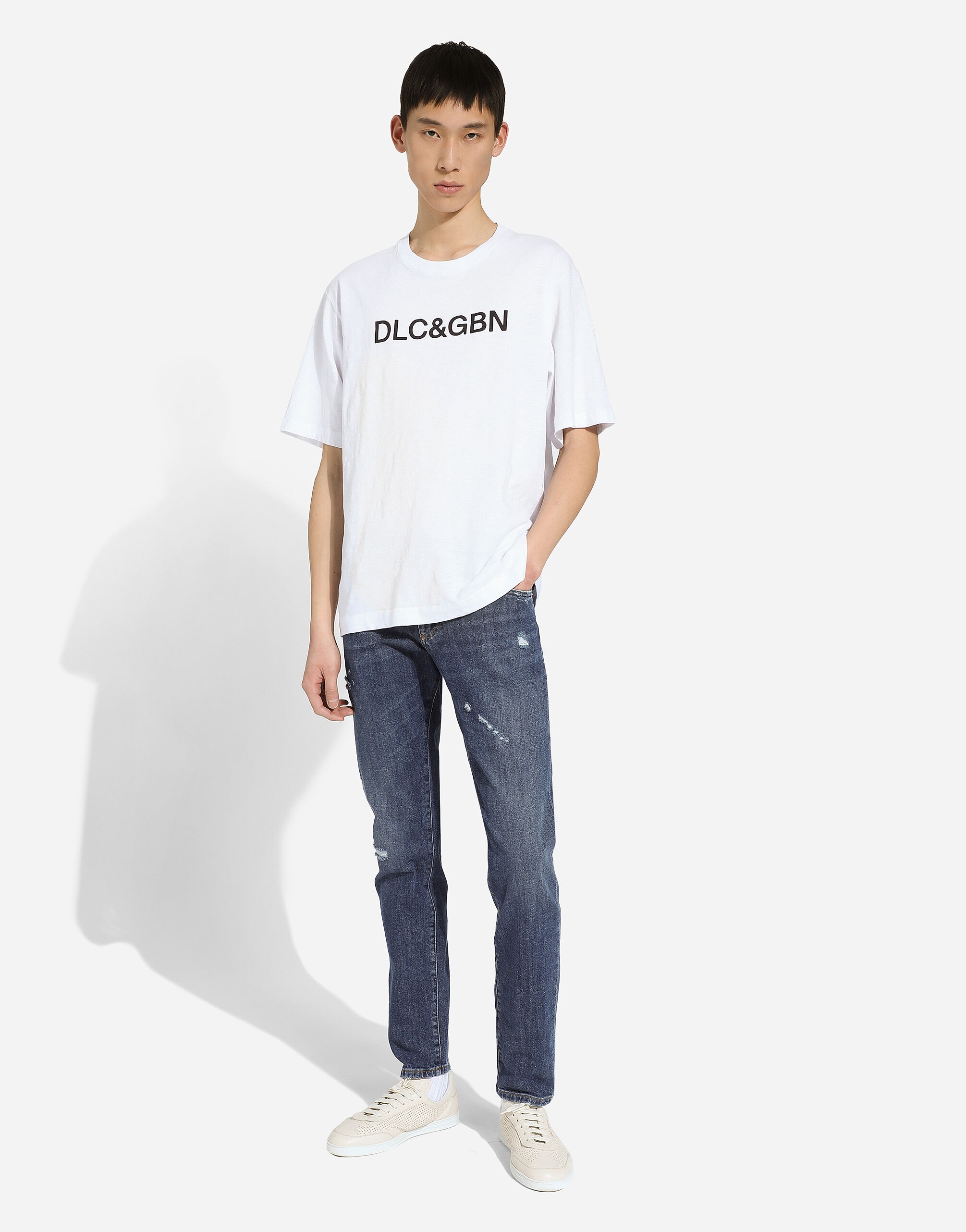Slim-fit stretch blue denim jeans - 5