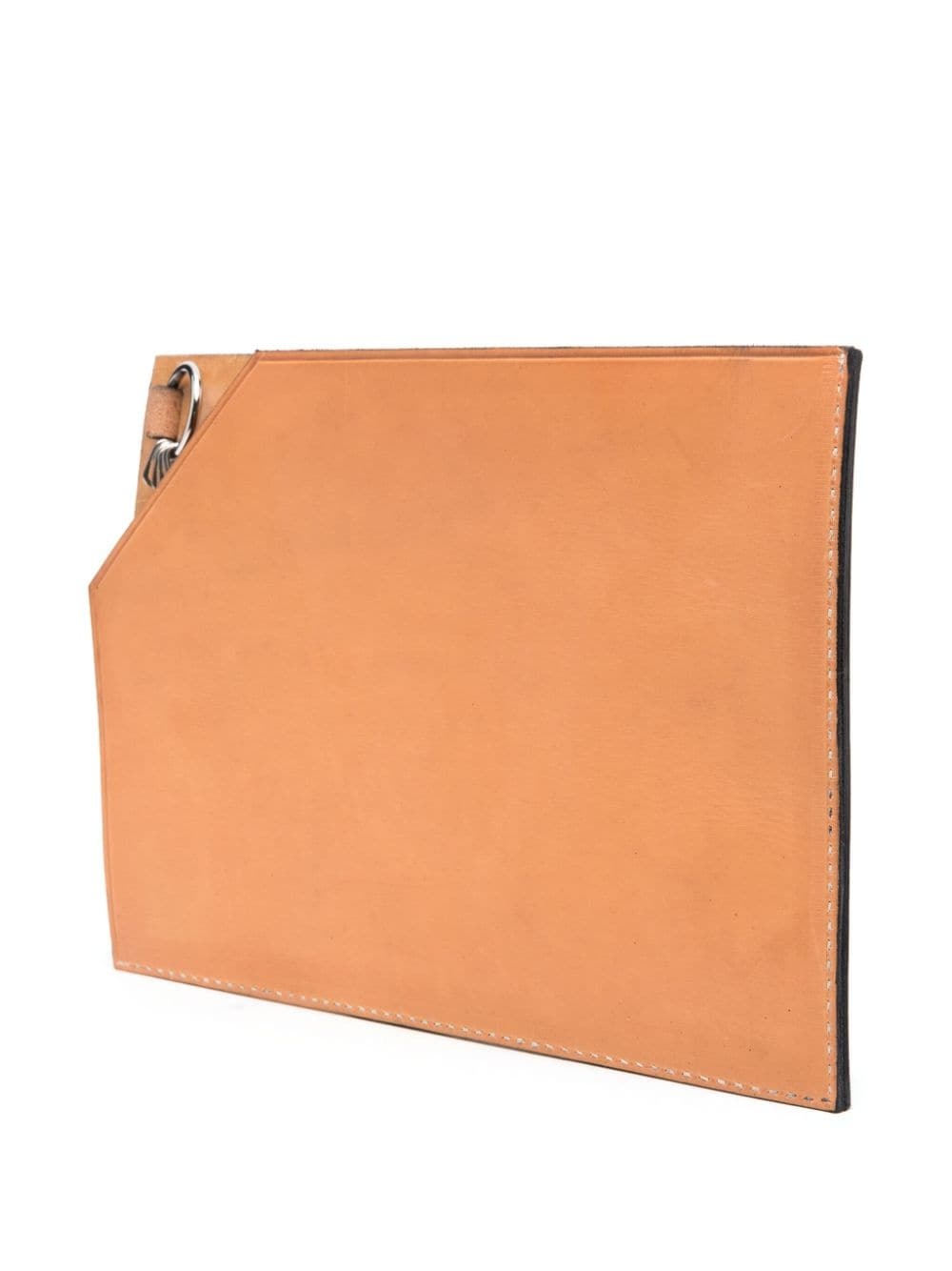 debossed-finish leather messenger bag - 3