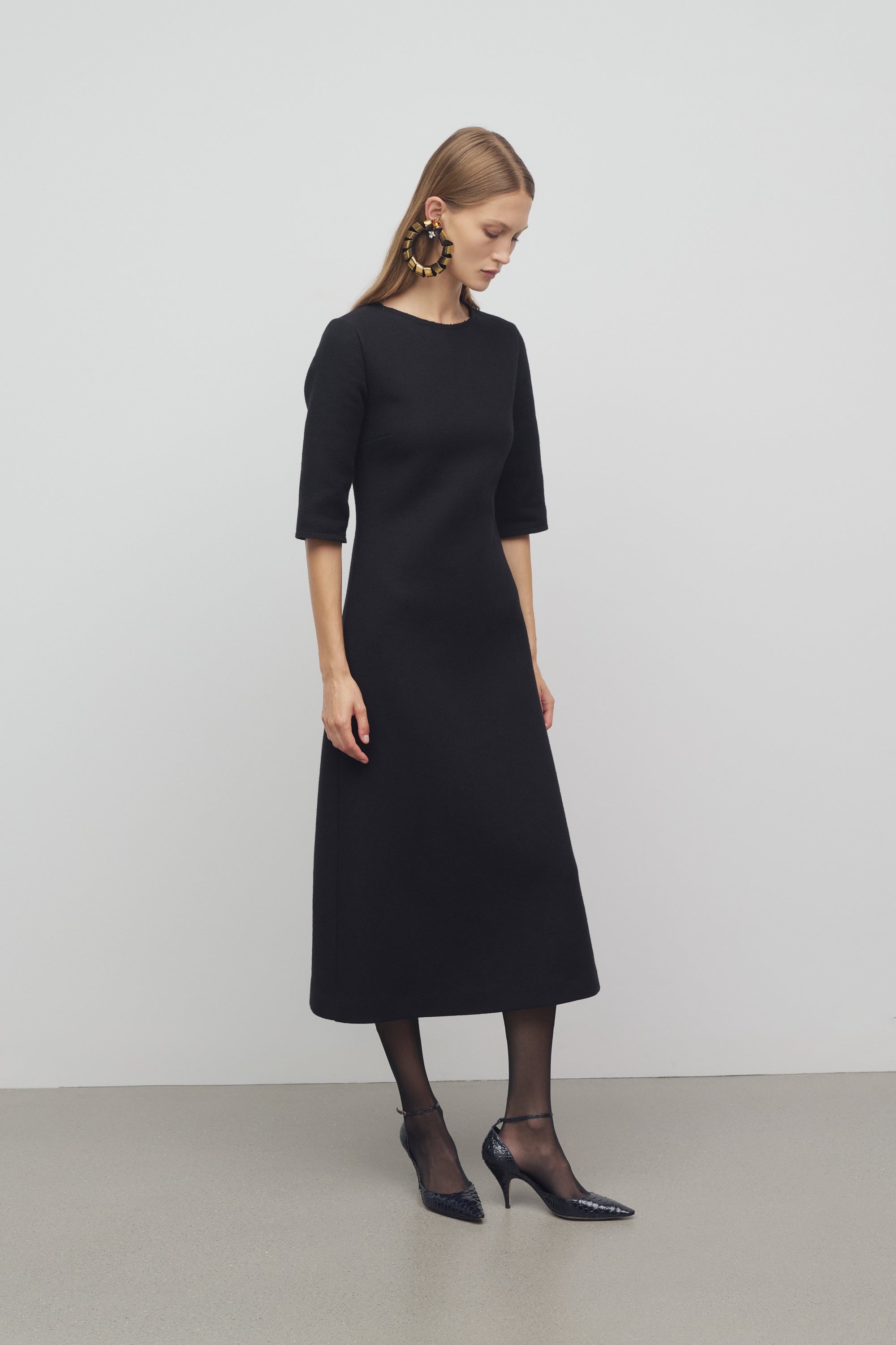 Solene Dress in Wool and Nylon - 3