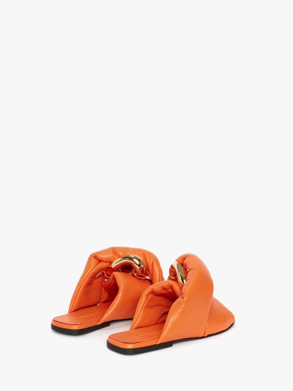 CHAIN TWIST LEATHER FLATS - 3