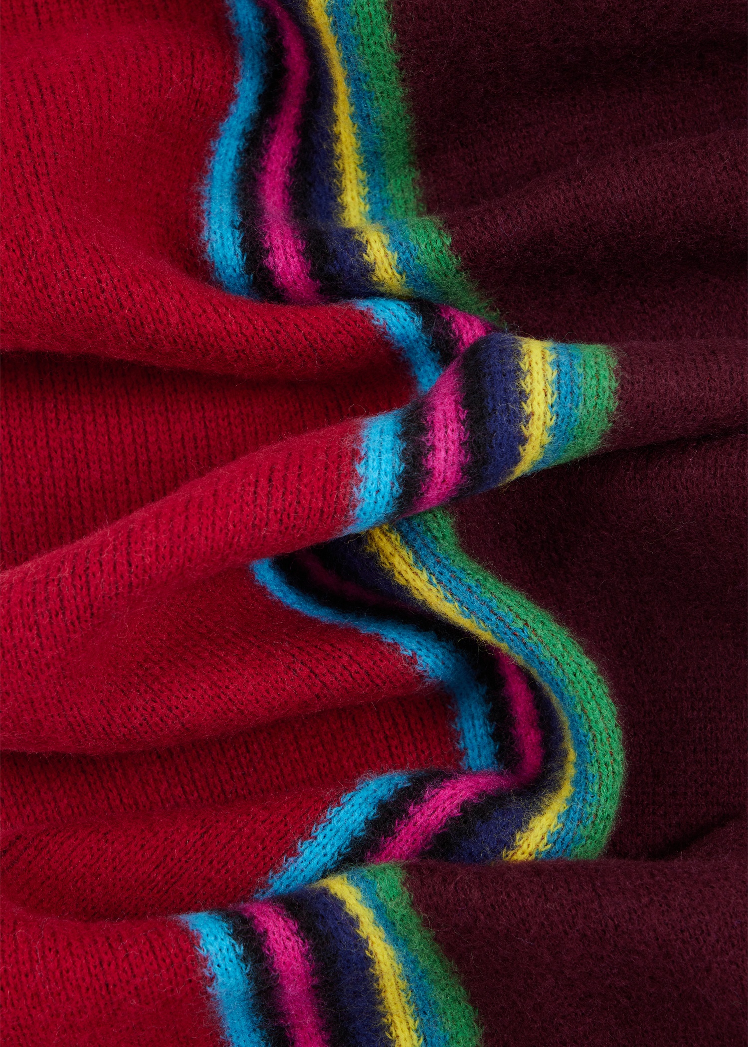 Red Reversible 'Sports Stripe' Scarf - 4