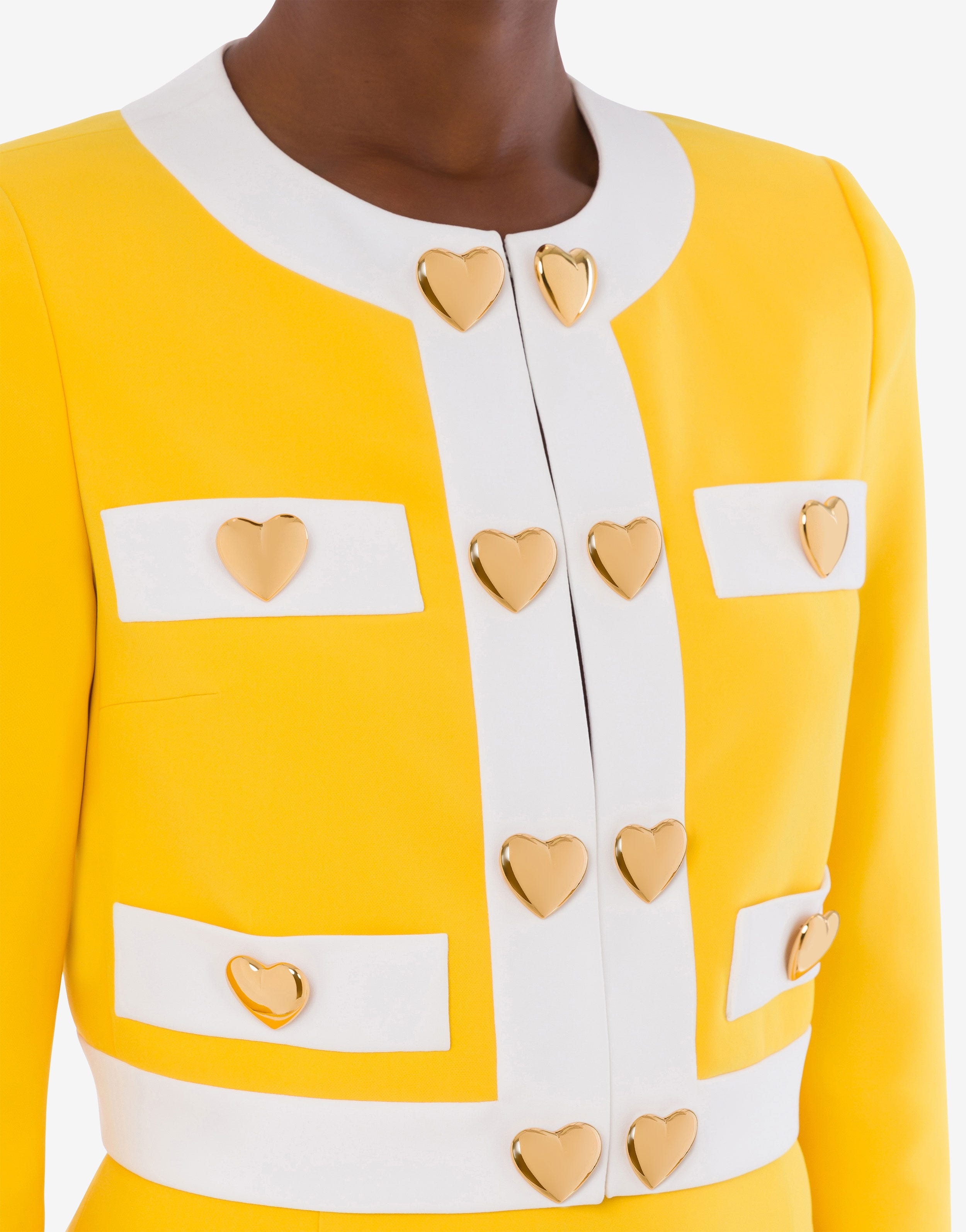 HEART BUTTONS CRÊPE JACKET - 4