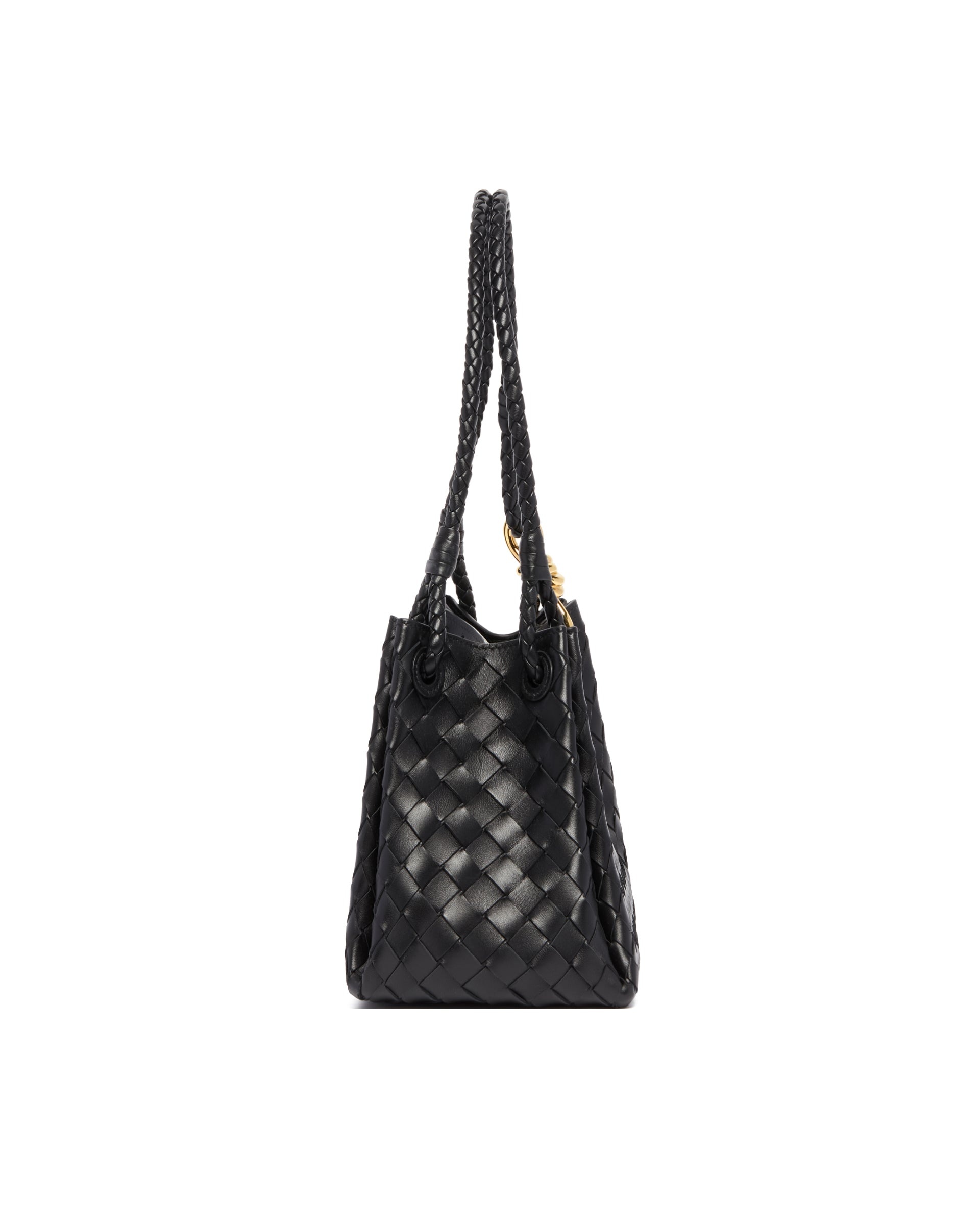 Black Leather Parachute Bag - 2