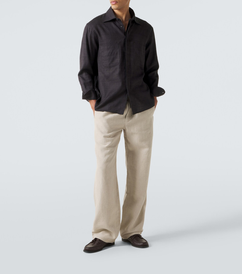SAMAN AMEL Regis silk shirt jacket outlook
