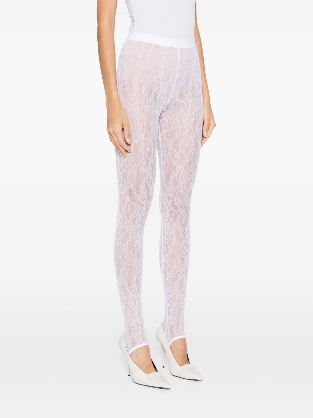 embroidered-lace trousers - 3