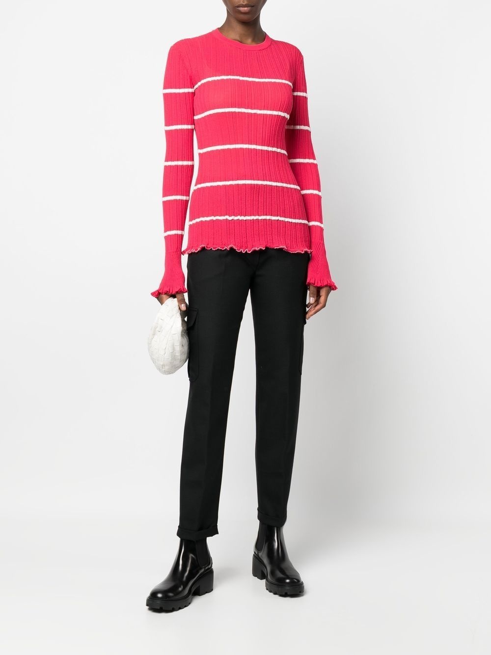 striped ribbed-knit top - 2