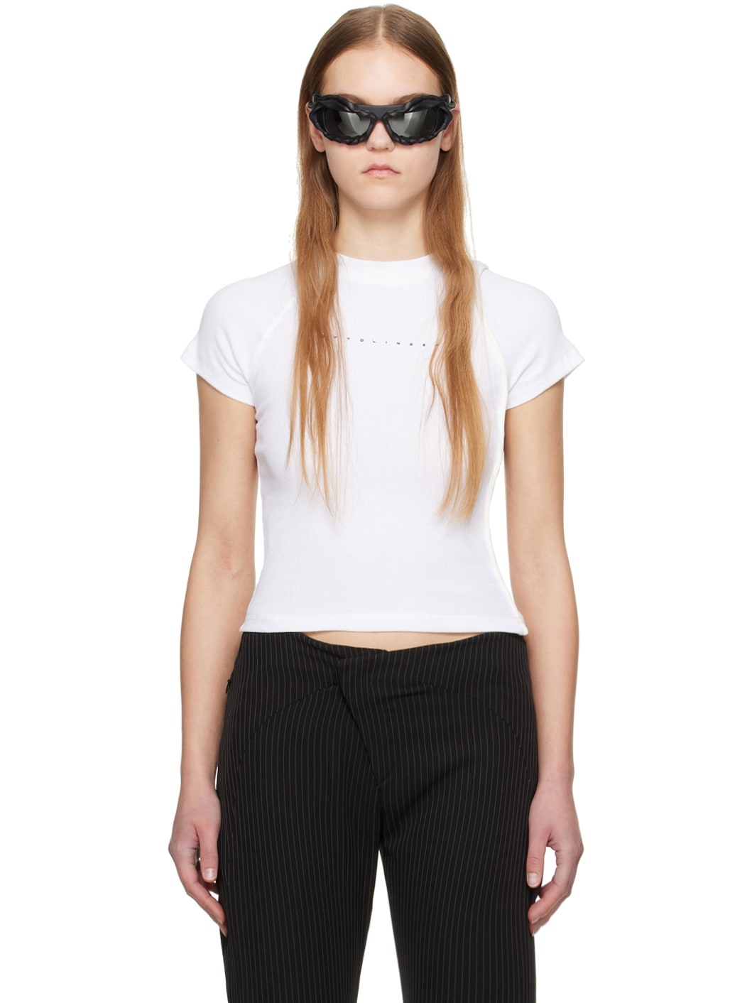 White Deconstructed T-Shirt - 1