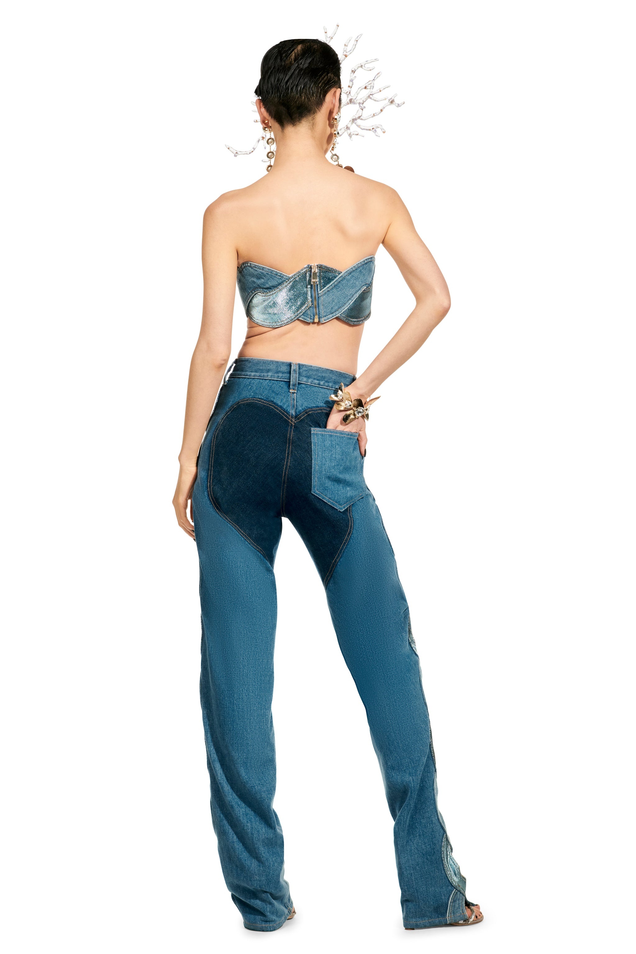 DENIM ROPE BANDEAU - 6