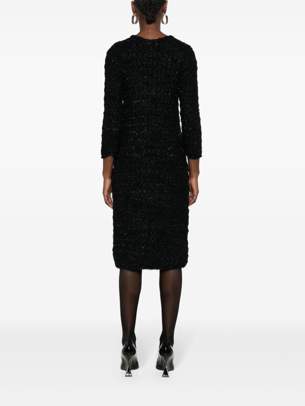 tweed button-up dress - 4