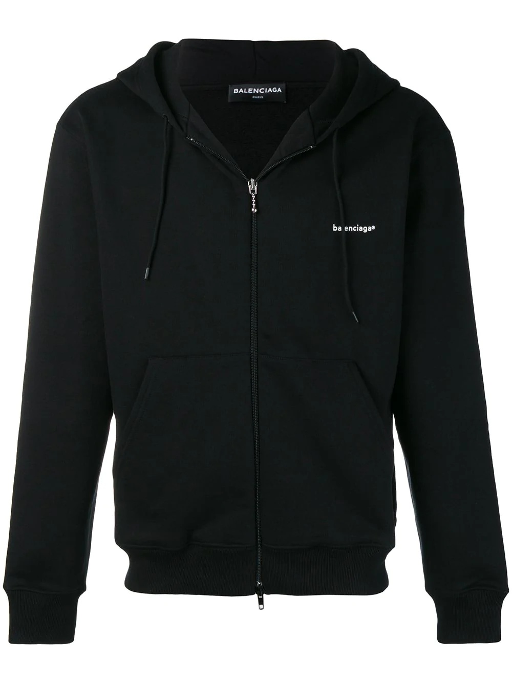 logo-print zip-up hoodie - 1