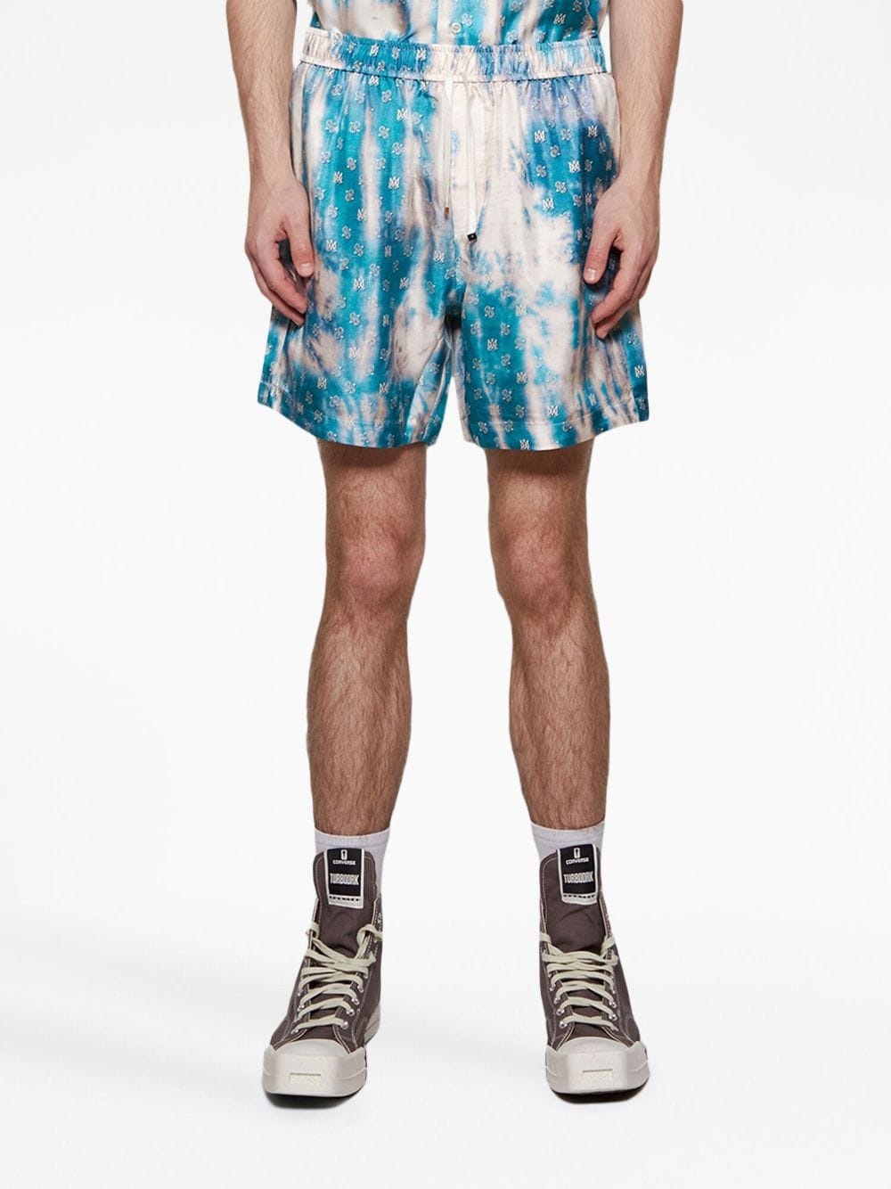 monogram-print elasticated-waist shorts - 3