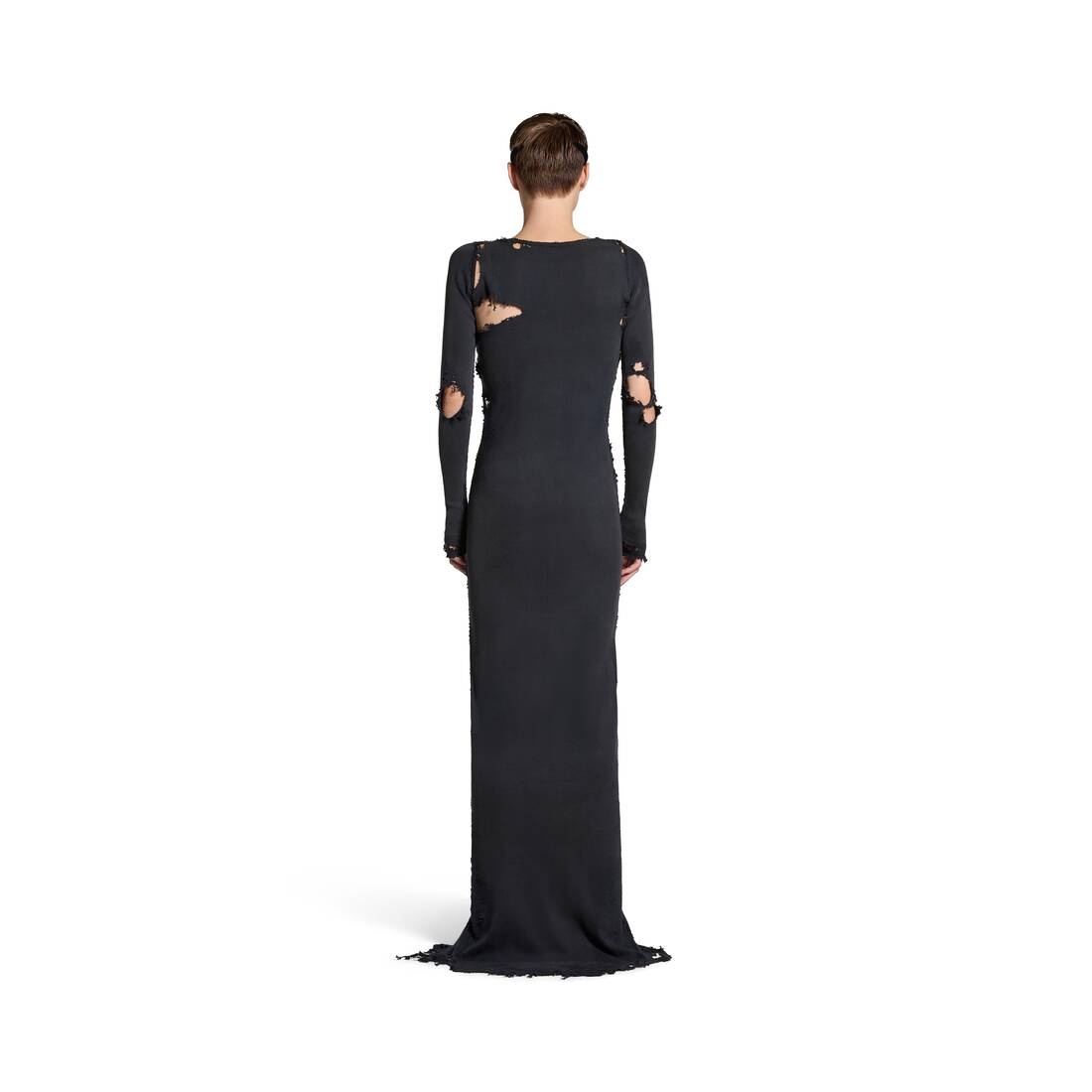 Women's Lingerie Maxi Dress in Black - 4