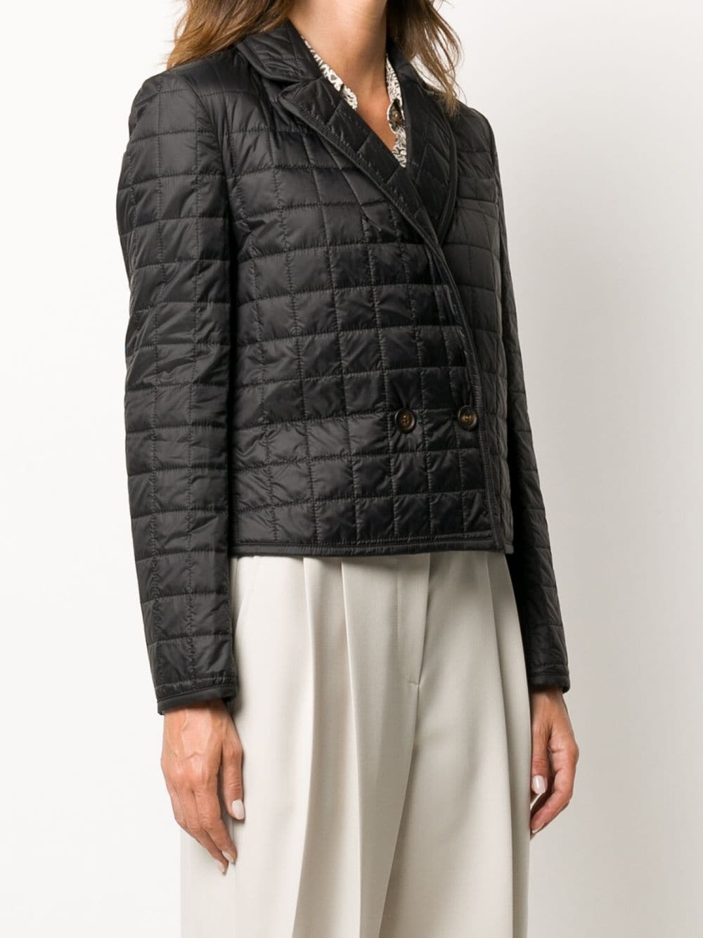 quilted cropped jacket - 3