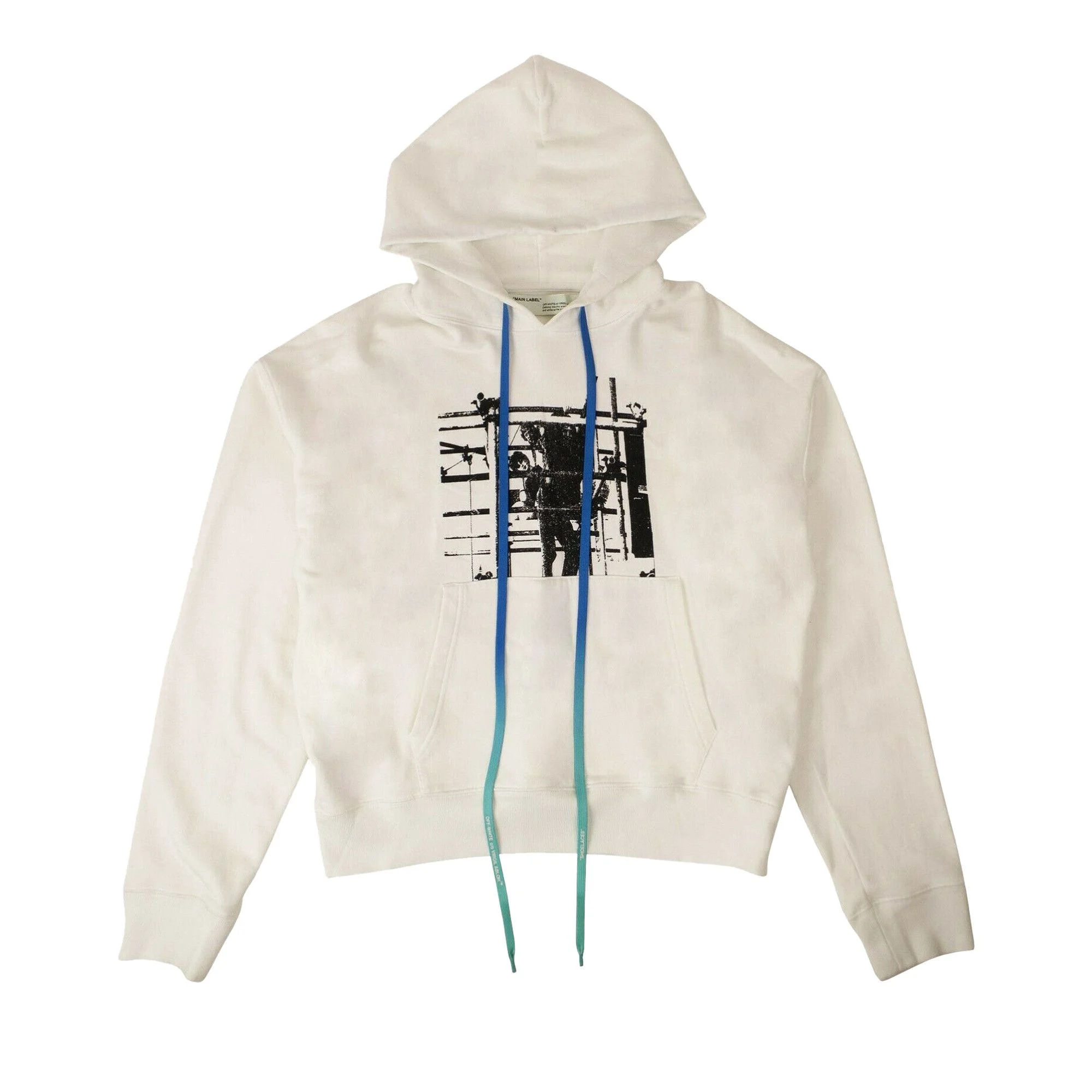 Off-White Hooded Sweatshirt 'White' - 1