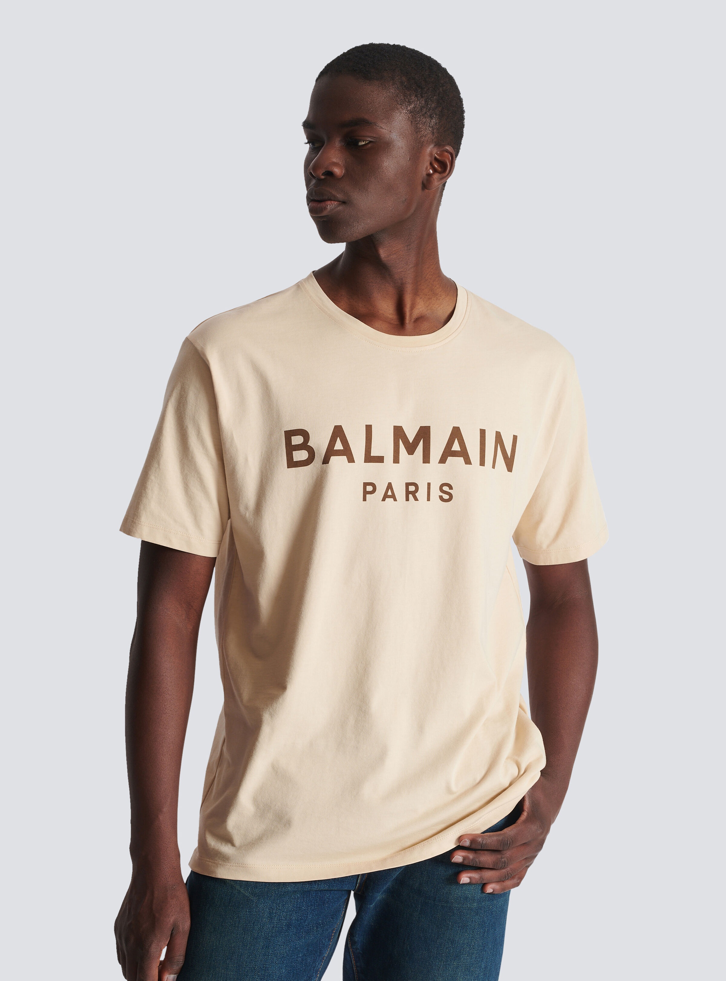 T-shirt with Balmain Paris print - 6