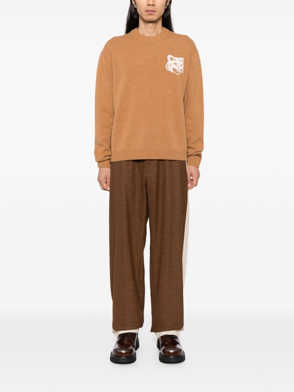 Fox head intarsia jumper - 2