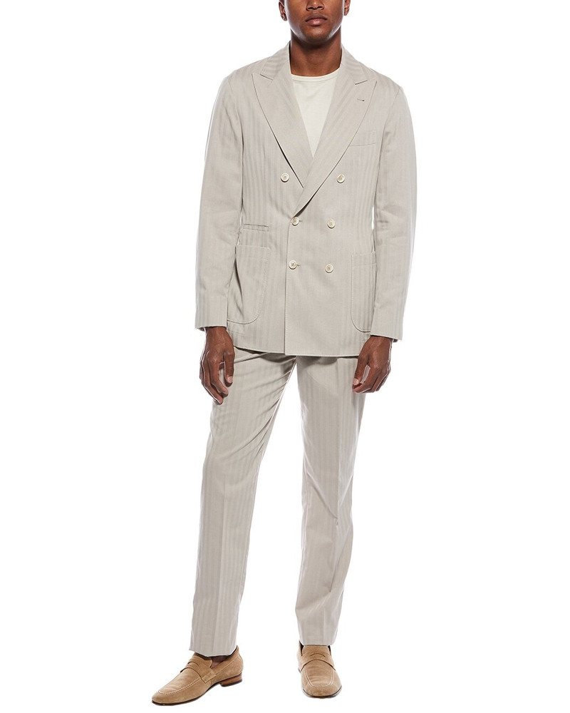 Brunello Cucinelli 2pc Silk-Blend Suit with Pleated Pant 1