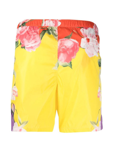 Valentino Flying Flowers-print swim shorts outlook