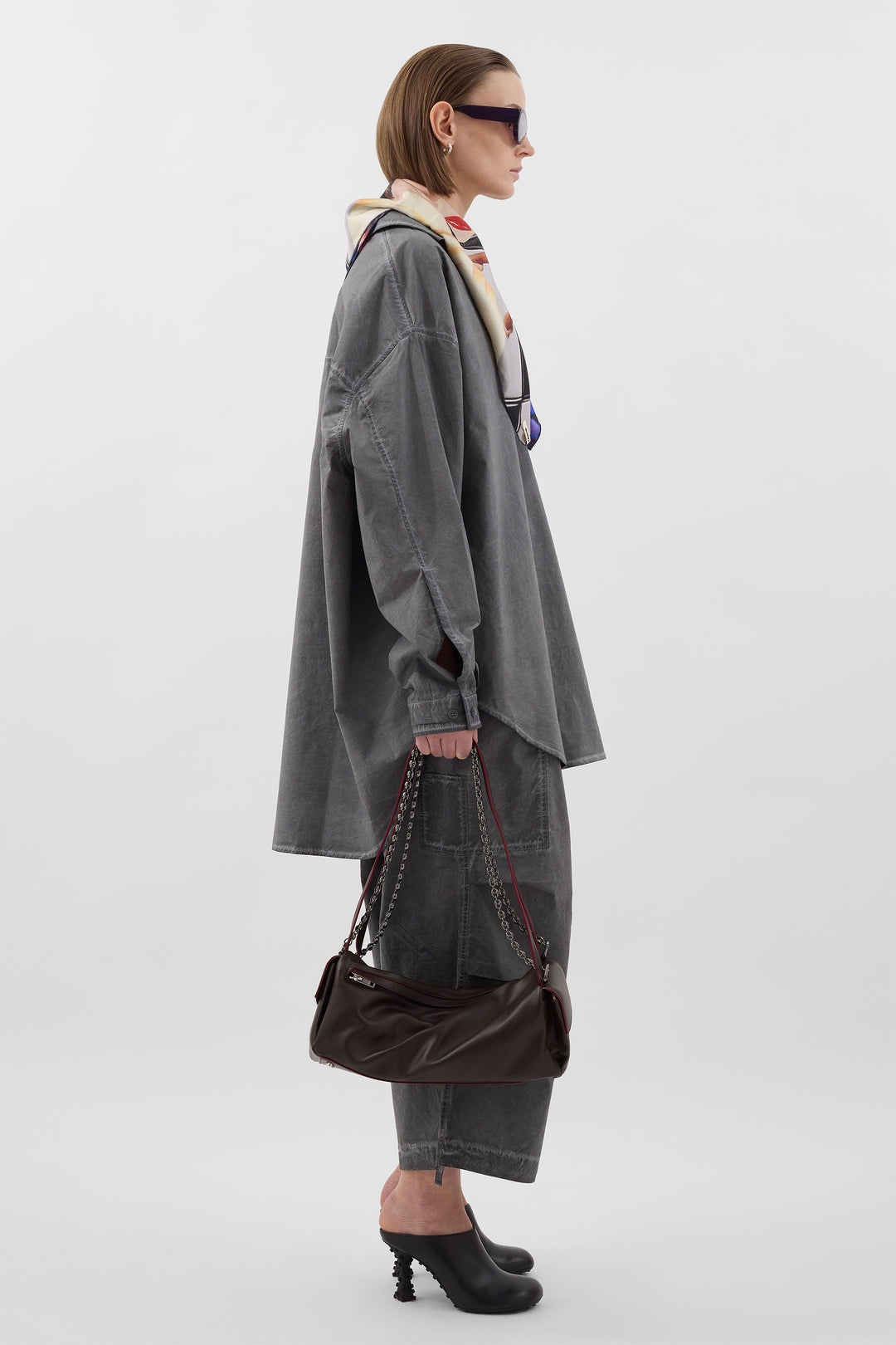 CARGO PANTS W COULISSE / anthracite - 4