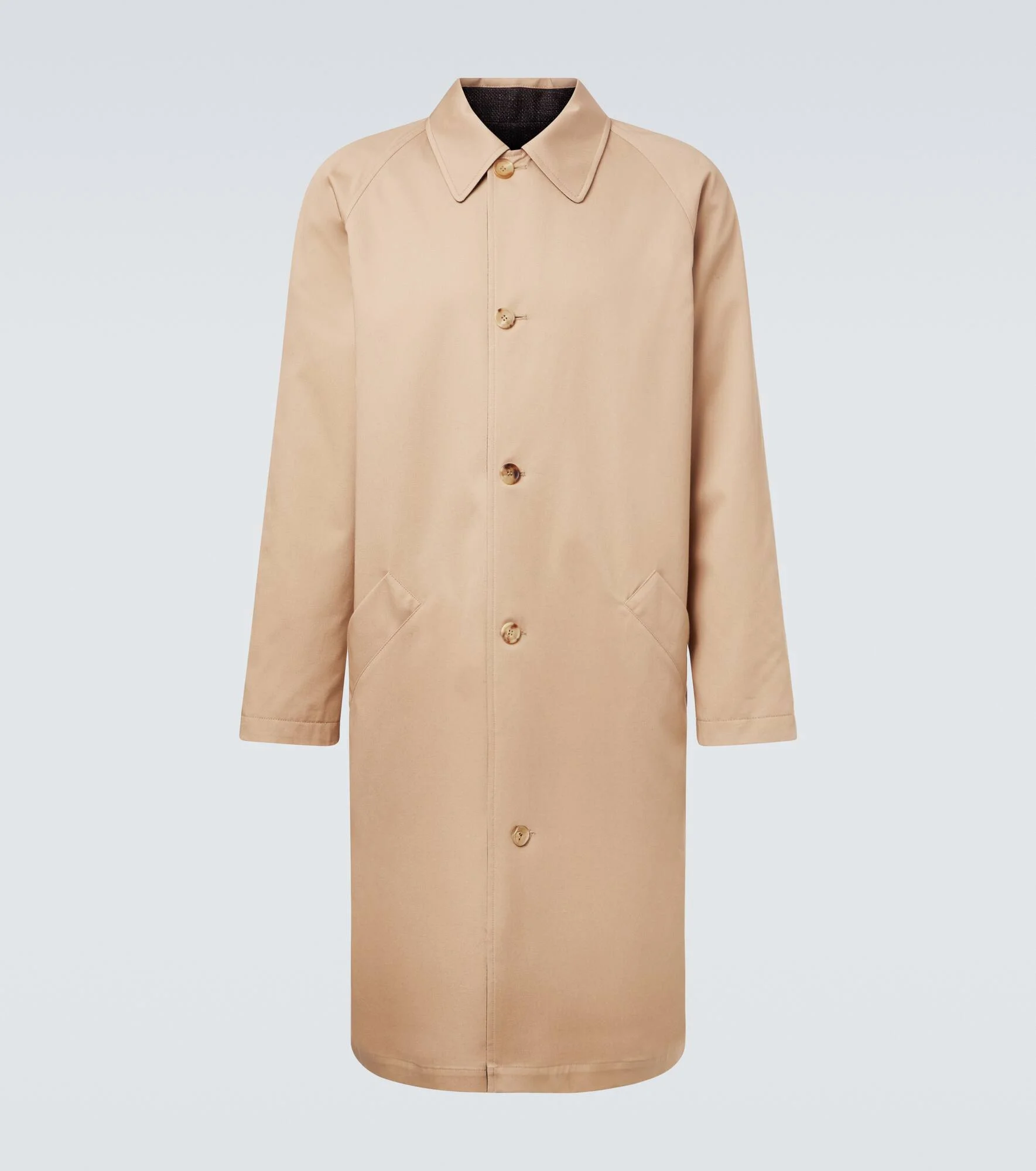 Cotton gabardine trench coat - 1