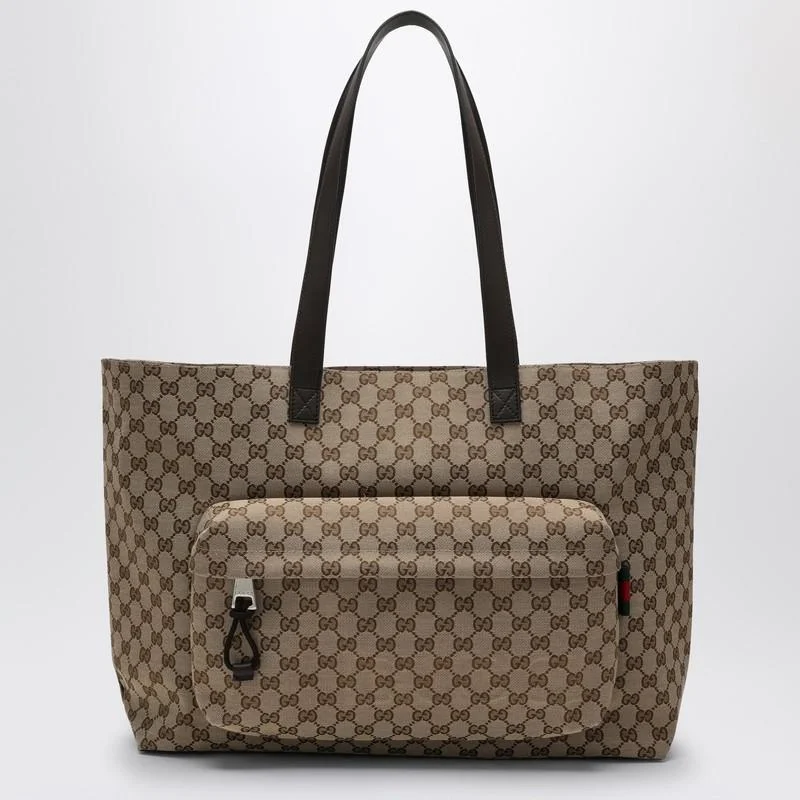 Gucci Large Shopping Bag In Gg Fabric - 1