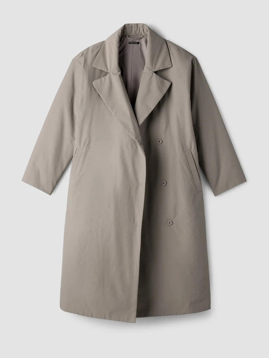 Light Cotton Nylon Padded Trench Coat - 1