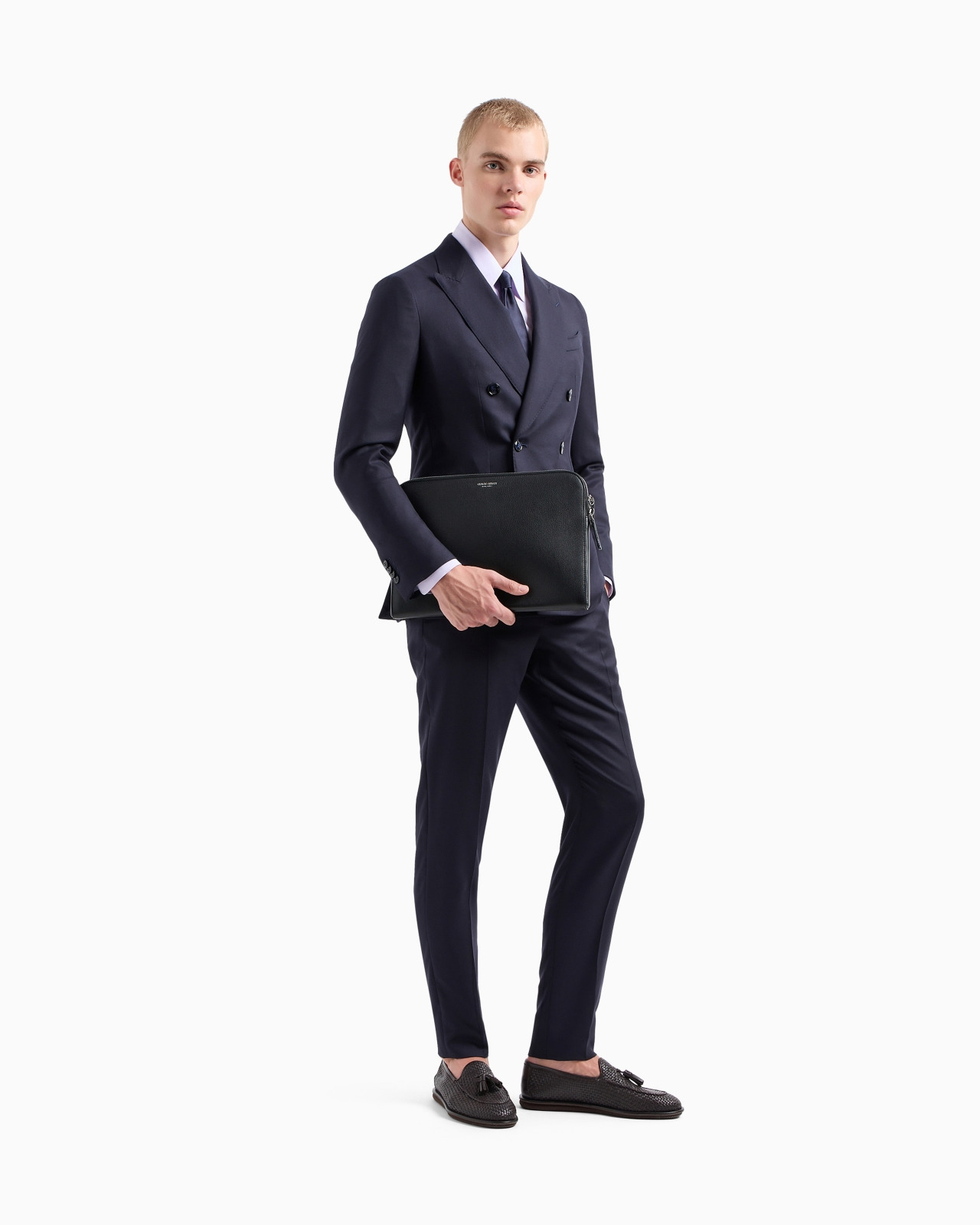 Napoli Line double-breasted cashmere and silk suit - 2