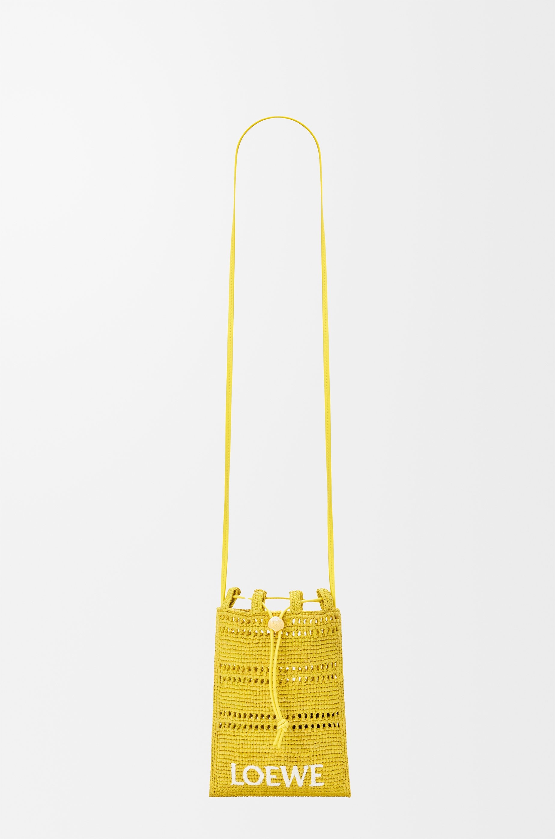 Loewe Drawstring pocket in raffia | REVERSIBLE