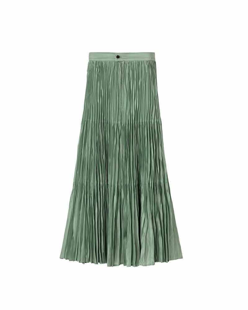 visvim LISE PLEATED SKIRT LT.GREEN outlook