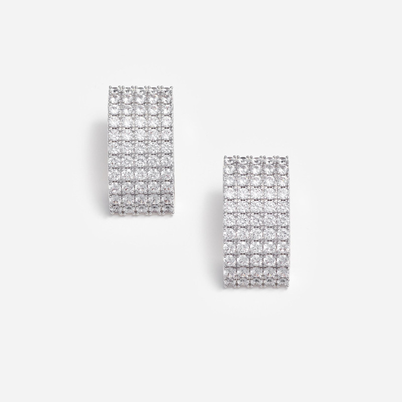 Crystal Chainmail Earrings - 1