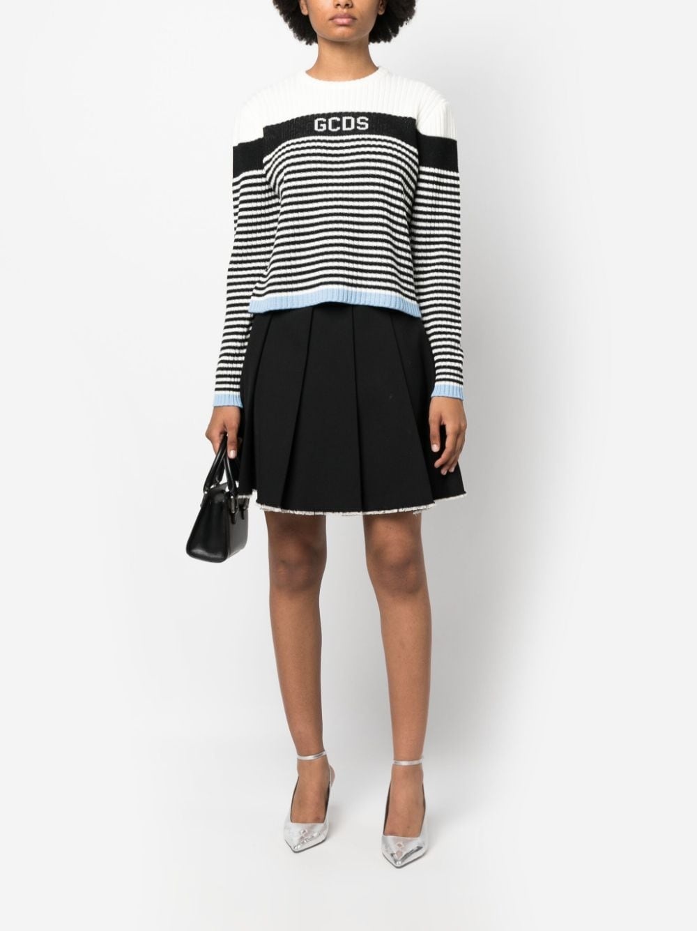 jacquard-logo striped jumper - 2