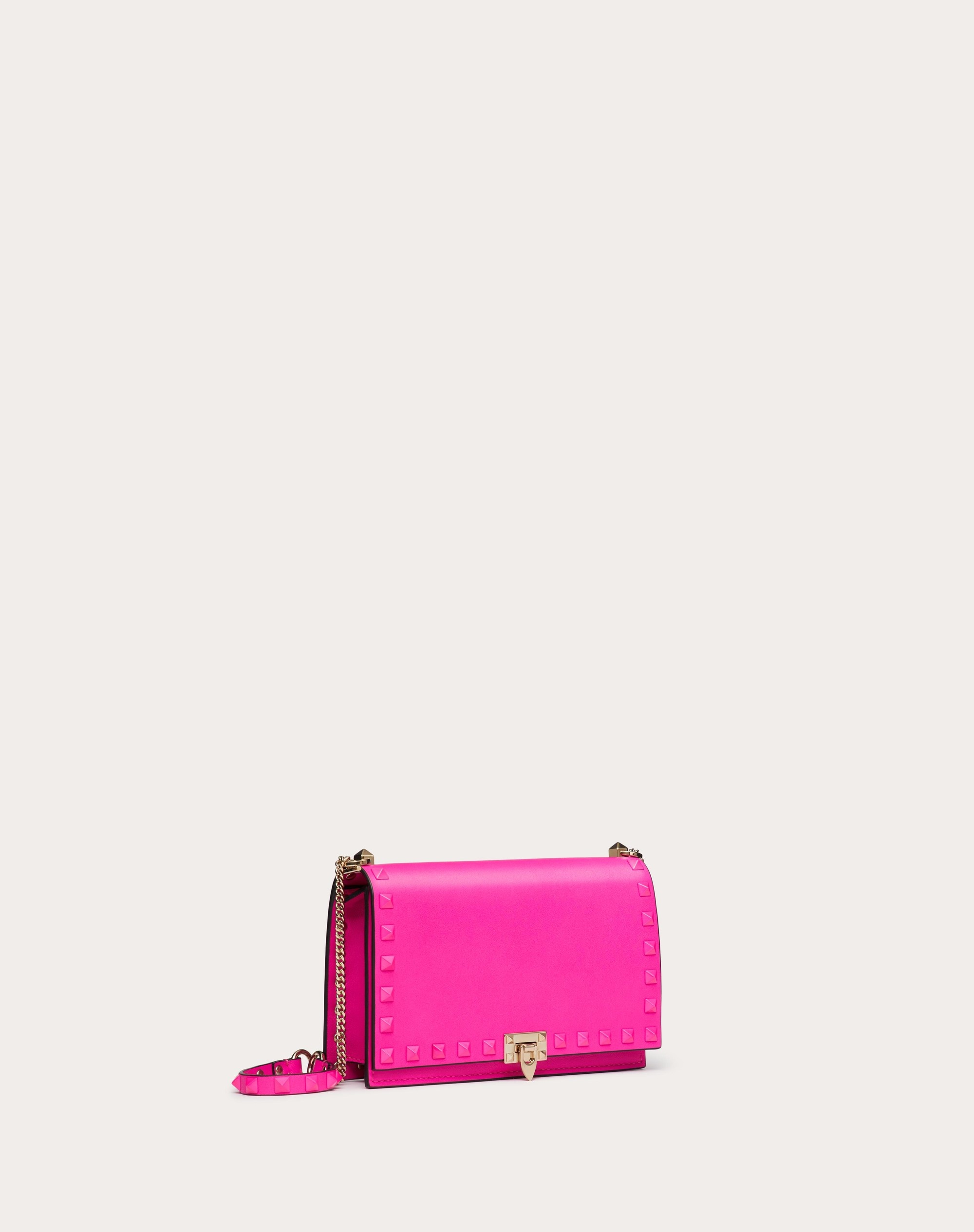 MINI ROCKSTUD CALFSKIN BAG WITH CHAIN - 3