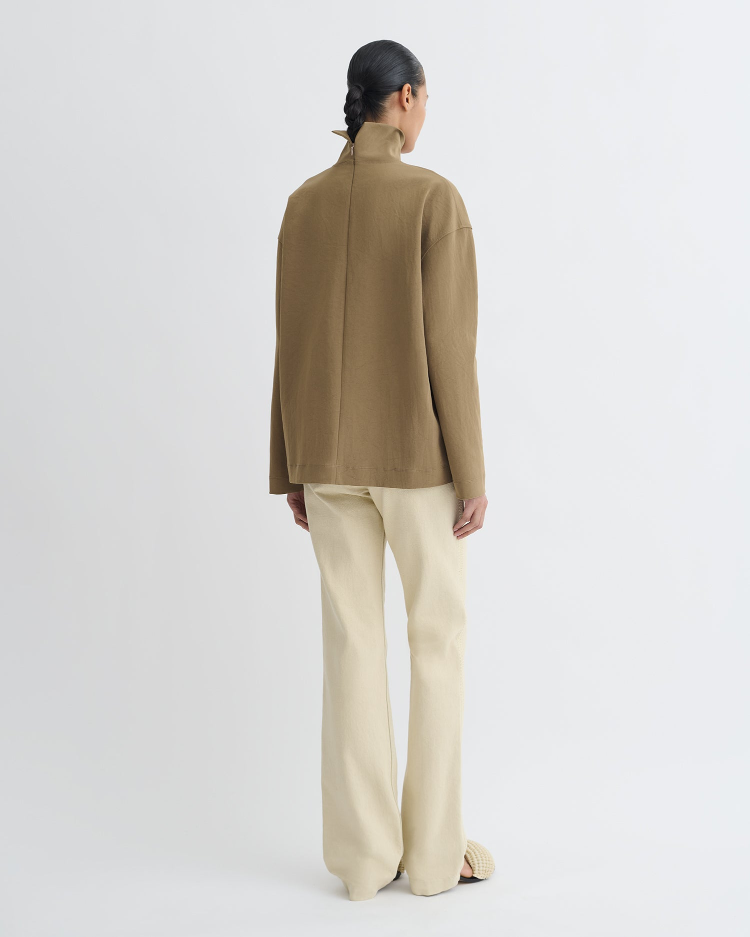 Paper Jersey Turtleneck Top - 3