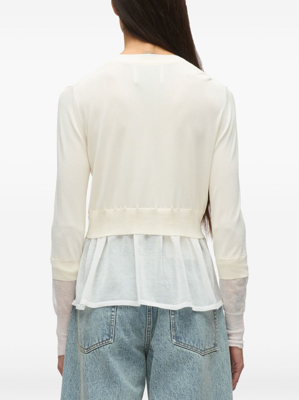 layered knit cardigan - 6