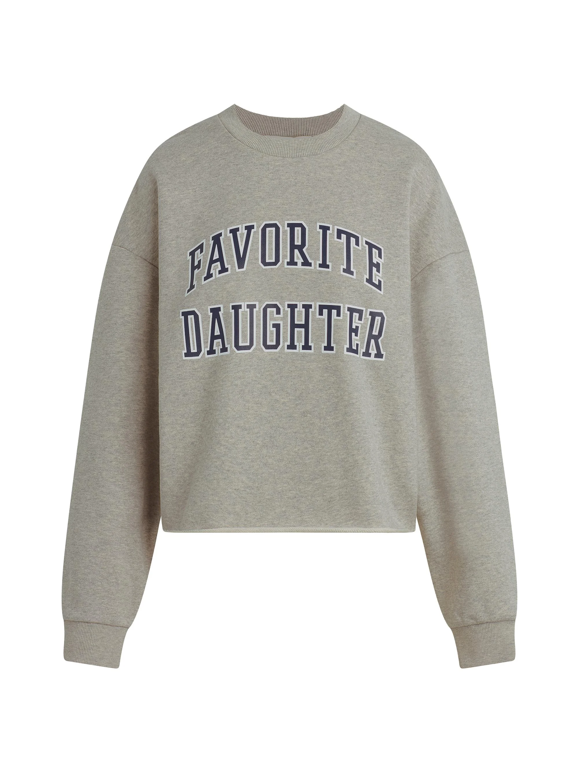 Women's Cropped Collegiate Sweatshirt - Heather Grey - 1