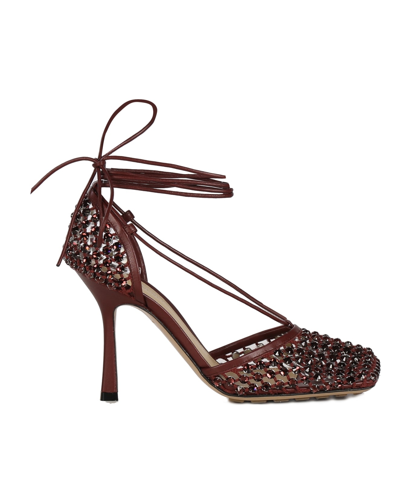 Sparkle Stretch Lace-up Sandals - 1