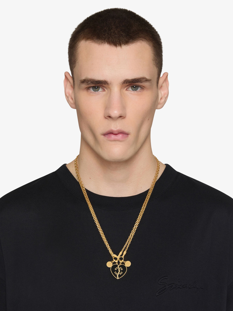 Givenchy SEPARABLE HEART NECKLACES IN METAL AND ENAMEL outlook