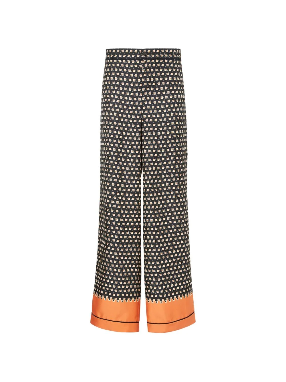 geometric-print wide-leg trousers - 1