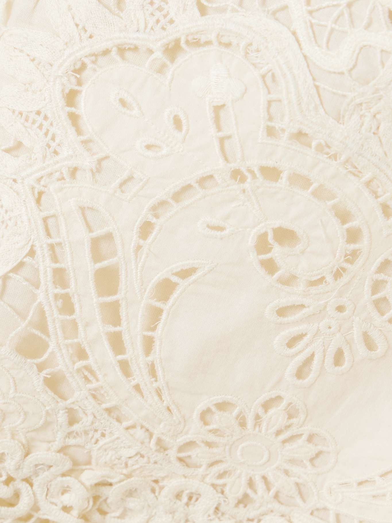 Gianna scalloped guipure lace top Ivory - 4