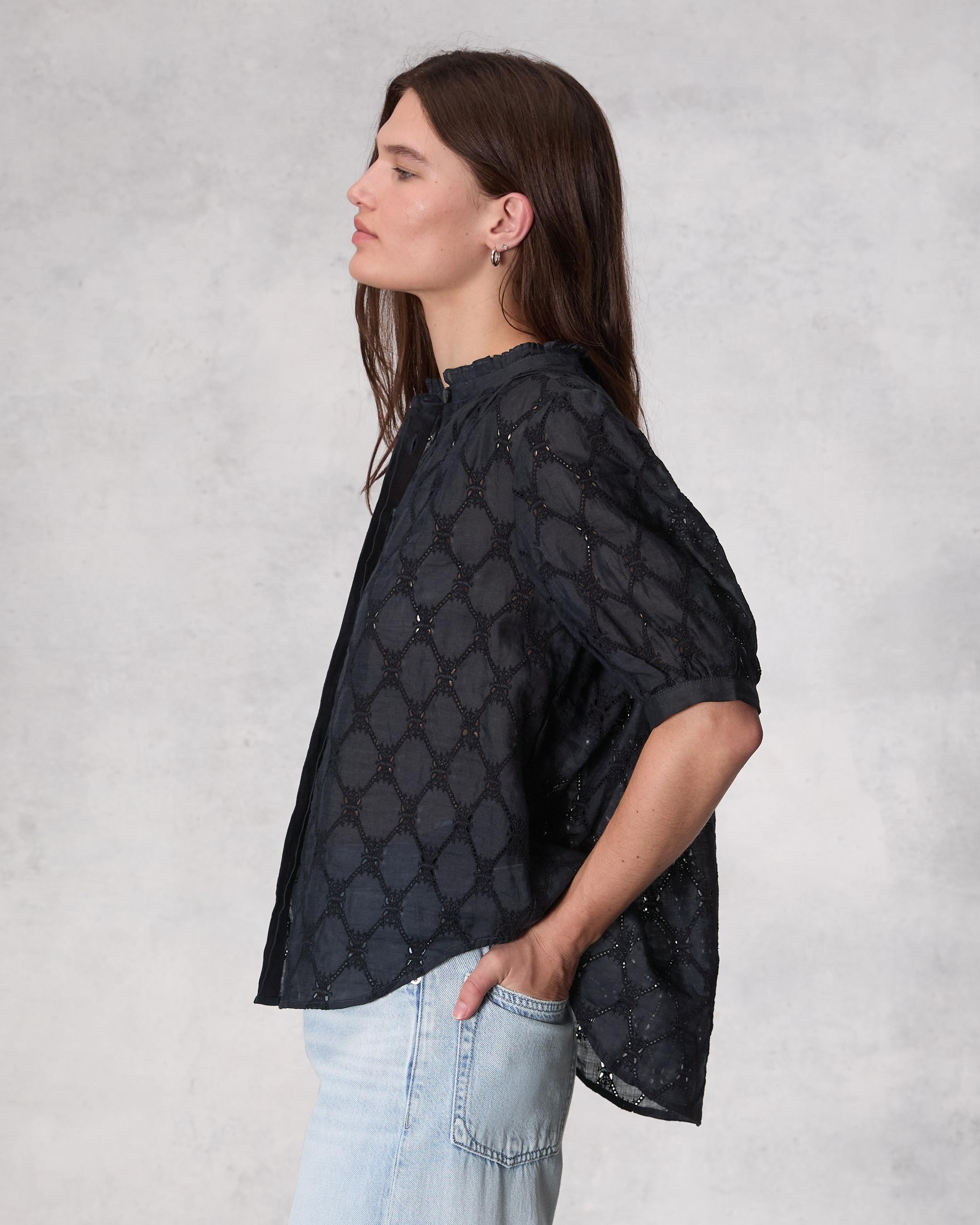 Jordan Embroidered Ramie Top
Classic Fit - 4