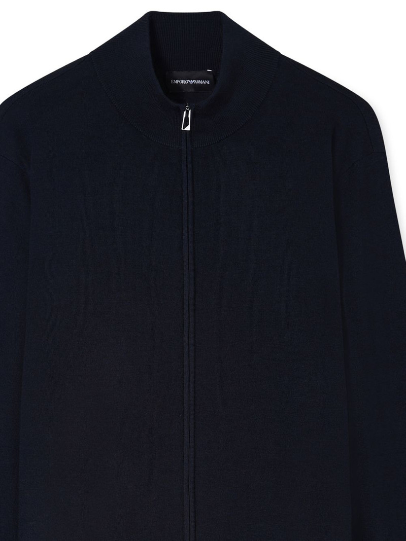 EMPORIO ARMANI zip-fastening long-sleeve cardigan outlook