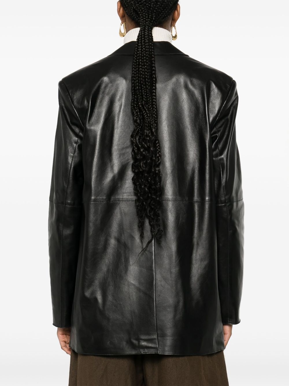 Mercedes leather blazer - 4