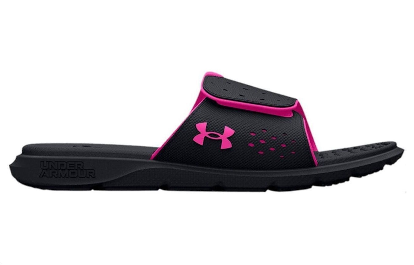(WMNS) Under Armour Ignite Pro Slides 'Black Pink' 3026027-002 - 2