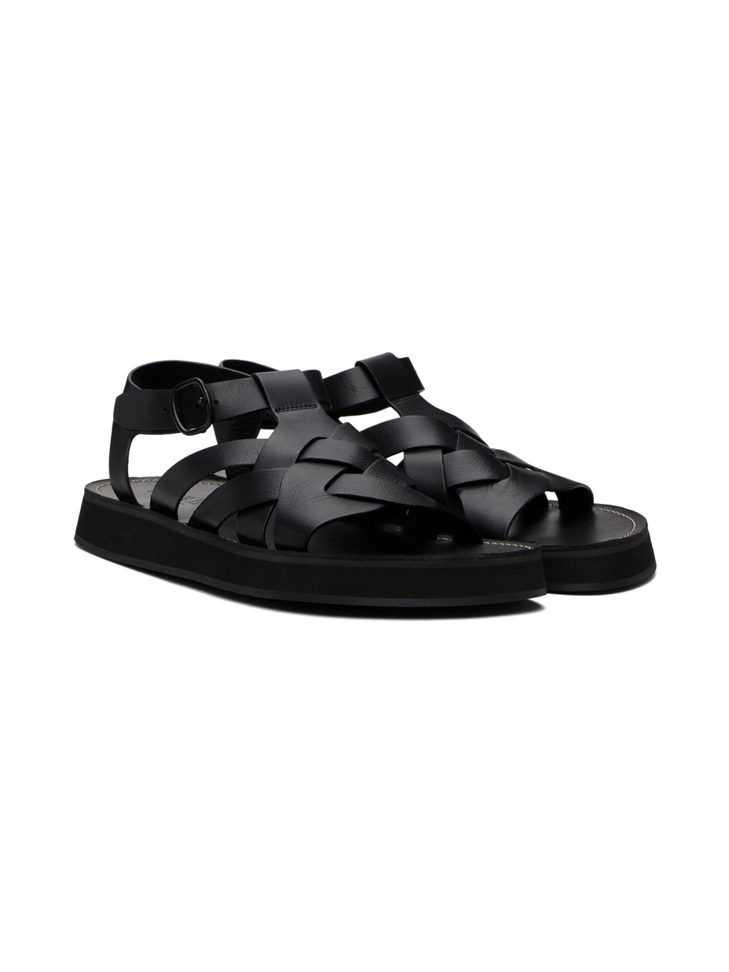 Black Beltra Sandals - 4